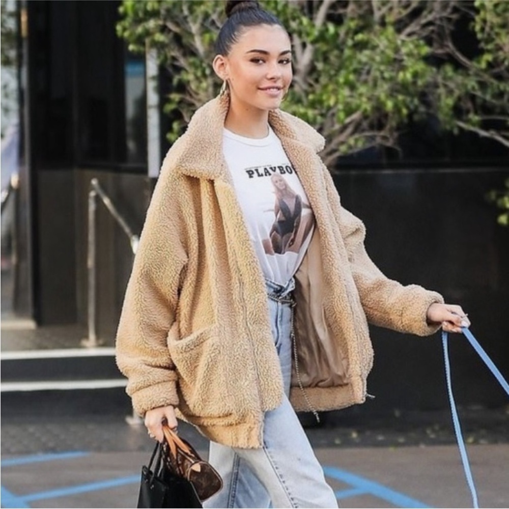 I.AM.GIA Sherpa Coat Oversized Teddy Jacket Size M Blogger Fav Tiktok Viral - Picture 7 of 15